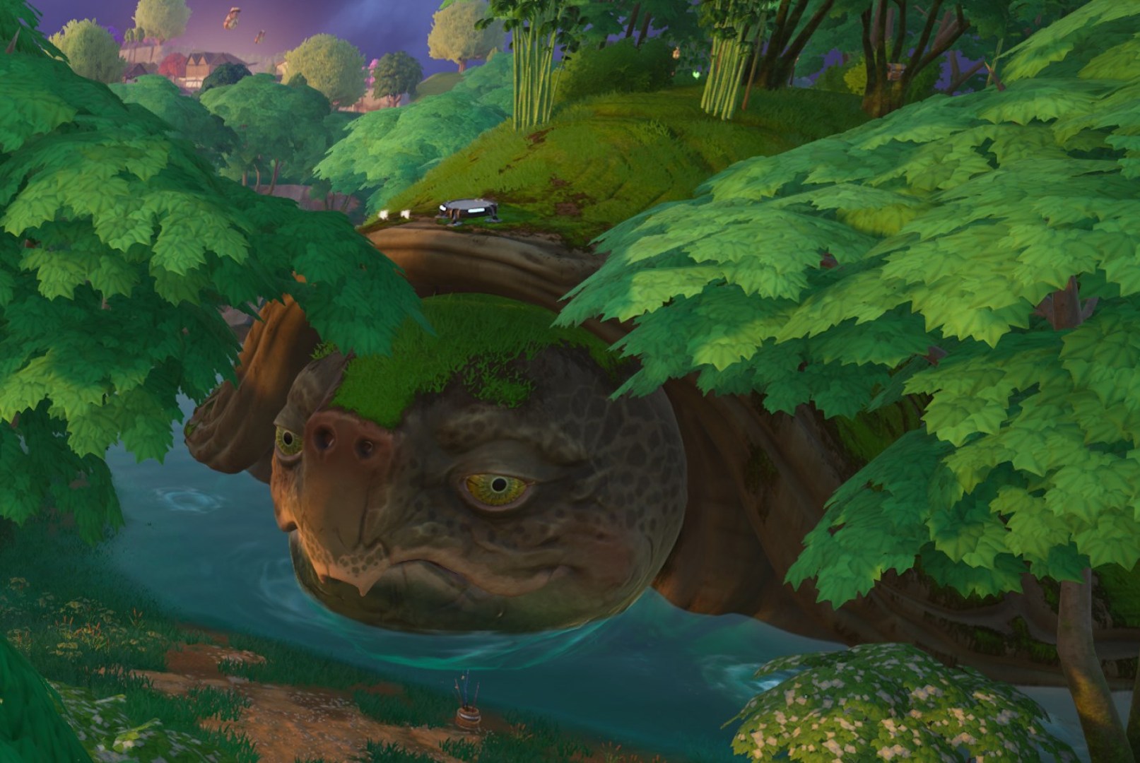 Where is the giant turtle in Fortnite?