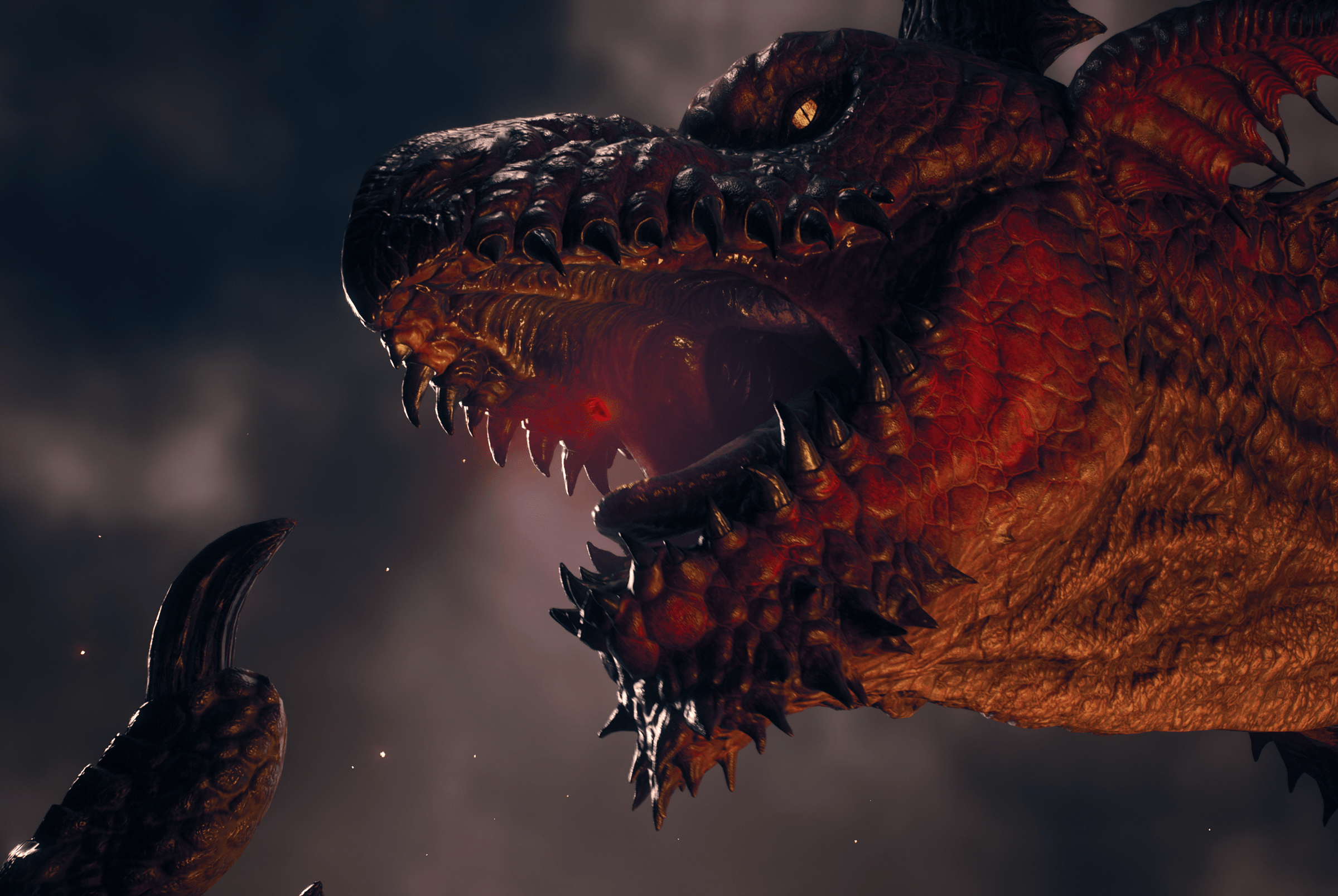 Dragon’s Dogma 2 dragon eating the Arisen’s heart